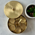 Premium Handcrafted Brass Masala Dabba | Spice Organizer