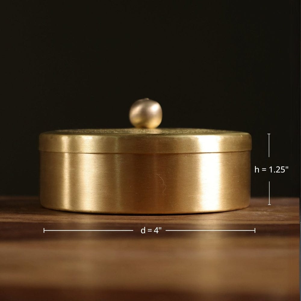 Premium Handcrafted Brass Masala Dabba | Spice Organizer
